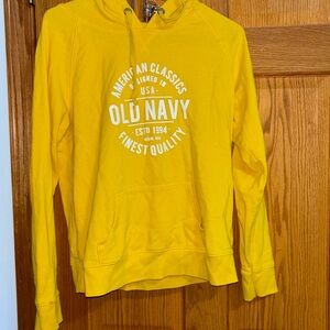 Hoodie, Old Navy, Yellow/white
